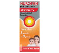 Nurofen For Children 3M-9Y, Kids Ibuprofen Strawberry 100 ml, Baby Tee