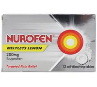 Nurofen Meltlets Lemon Self-dissolving 200mg 12 Tablets