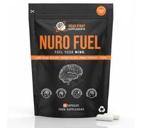 NuroFuel® Nootropic Brain Supplement for Focus, Energy, Memory & Mental Performance | with Lions Mane, Bacopa, Ginkgo Biloba, Rhodiola & Vitamin B12 for Cognitive Support
