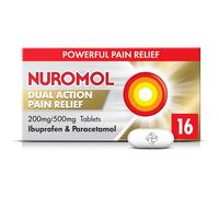 Nuromol Dual Action Ibuprofen Paracetamol Tablets, 16 Count - Strong P