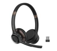 Nuroum HP30 Bluetooth Wireless Headset with Microphone, Handsfree Wireless or Wired On Ear Headset for PC/Mobile, 10m Range, Dongle Connection for Zoom/Skype, Conference/Office/Travel/Workout