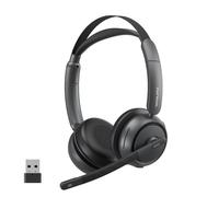 Nuroum HP31DU Wirless Headset with Microphone, Noise Cancelling Mics for Work, V5.3 Multi-Point, Mute Button, Bluetooth/Dongle/USB Connection to PC/Laptop/Cell Phone for Zoom/Teams Calls