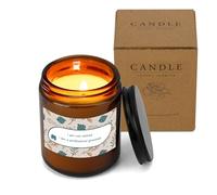 Nurplexl Candle, Ebony and Incense Scent, Grandad Birthday Gifts, Relaxation Gifts, 200g, 50hr Burn Time