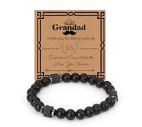 Nurplexl Gifts For Him Grandad,Gifts Grandad Fathers Day,Birthday Gifts For Grandad,Crystal Bracelet,Valentines Day Birthday Christmas Graduation,Anxiety Grandad Bracelet Ideas Personalised