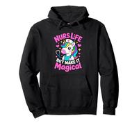 Nurs Life But Make It Magical Unicorn Nurse Pullover Hoodie