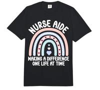 Nurse Aide Making a Difference Boho Rainbow Nurse Aide Week Comfort Colors Adult Heavyweight T-Shirt