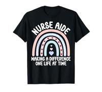 Nurse Aide Making a Difference Boho Rainbow Nurse Aide Week T-Shirt