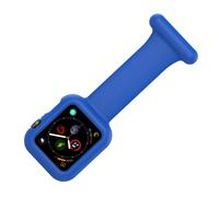Nurse Apple Watch Brooch Fob, strap for Nurses Doctors Healthcare Paramedics, Silicone Pin Fob, 2 in 1 Infection Control Design compactible with iwatch Series 7, 6, SE,5,4,3,2,1 (38/40/41mm) Blue