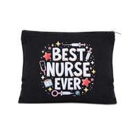 Nurse Appreciation Gift for Women Best Nurse Ever Makeup Bag for Nursing Accessories Pouch for Work Essentials Nurses W ifts for Women Toiletry Cosmetic Bag for Nurses Day Graduation Birthday