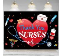 Nurse Appreciation Week Decorations Banner Backdrop Thank You Nurses Photography Background Holiday Hospital Doctor Party 300x200cm