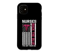 Nurse Back The Blue I've Got Your Six American Flag Case for iPhone 11