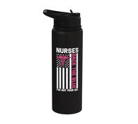 Nurse Back The Blue I've Got Your Six American Flag Stainless Steel Insulated Water Bottle