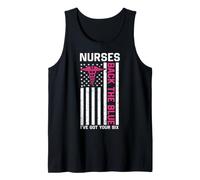 Nurse Back The Blue I've Got Your Six American Flag Tank Top