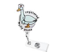Nurse Badge Reel Registered Silly Goose, Funny ID Badge Holder Retractable Clip, Nurse Accessories for Work, Cute RN Graduation, Nurse Appreciation Gifts