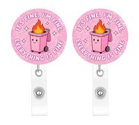 Nurse Badge Reel - Retractable ID Badge Holder Funny Acrylic Extends to 24 Inches with Secure Clip for Scrubs, Belt, or Lanyard - Great Gift for Doctors, Nurses