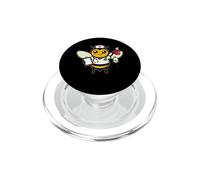 Nurse Bee Stethoscope Coffee Clipboard Cartoon Healthcare Ar PopSockets PopGrip for MagSafe