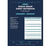 Nurse Brain Sheet Notebook: 120 Patient Report Sheets for 12-Hour Day & Night Shifts | SBAR, Vitals, Meds, I&O | Med-Surg, Telemetry, Step-Down | RN LPN CNA