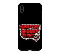 Nurse By Day Spooky By Night Halloween Nurse Quote Case for iPhone XS Max
