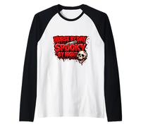 Nurse By Day Spooky By Night Halloween Nurse Quote Raglan Baseball Tee