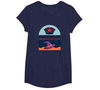 Nurse by Day Witch by Night Halloween Healthcare Humor T-Shirt, Girls, Navy, Medium