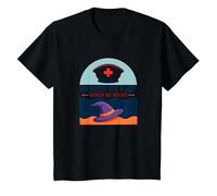 Nurse by Day Witch by Night Halloween Healthcare Humor T-Shirt, Kids, Black, 8 Years