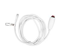 Nurse Call Cable Universal Crystal Head 6P4C Replacement Push Cord, Nurse Call Cord with Red Emergency and Clip, Handle 9.8ft for Nurse Station Patient Ass