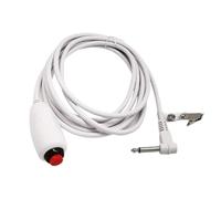 Nurse Call Cord - 6.35mm 9.8ft Phone Socket Push Button Cable | Call Light Replacement Cord With Bed Sheet Clamp | Universal Medical Line P