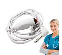 Nurse Call Cord - Universal Push Button Cable, 6.35mm Phone Plug Nickel Plated, 9.8ft Length Bare Copper Core + Sheet Clip, Durable Wire Material | for Nurse Station Bedside Use [Easy Access]