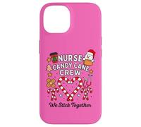 Nurse Candy Cane Crew We Stick Together Xmas Santa Matching Case for iPhone 14