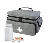Nurse Clinic Bag, Doctor's Bag, Travel Pharmacy Bag, Empty Nurse Bag for Home, Portable Pill Bottle Storage Bag for Home Visits, Hospital Interns, gray, see description, See description