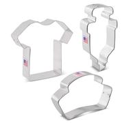 Nurse Cookie Cutters 3-Pc. Set Made in The USA by Ann Clark, Nurse Cap, Scrubs, Syringe