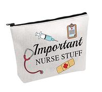 Nurse Cosmetic Travel Pouch Bag Nurses Week Nursing Supplies Gifts Important Nurse Stuff Nursing Makeup Bags (Important Nurse Stuff B)