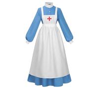 Nurse Costume Dress - Halloween Civil War Women Nurse Costume - Historical Outfit Long Sleeve for Photoshoots Actors Celebrations Dickensian Fairs TV Productions History Museums