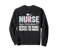 Nurse Degree Level Profession Respect the Nurse Design Sweatshirt