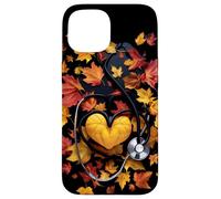 Nurse Doctor Stethoscope Autumn Leaves Thanksgiving Case for iPhone 15
