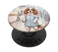 Nurse Dog Medical Cute Animal Design PopSockets Adhesive PopGrip