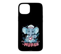 Nurse Elephant Medical Elephant Nursing School Stethoscope Case for iPhone 15 Plus