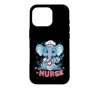 Nurse Elephant Medical Elephant Nursing School Stethoscope Case for iPhone 16 Pro