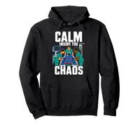 Nurse Emergency Care Calm Inside The Chaos Medical Team Pullover Hoodie
