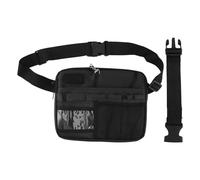 Nurse Fanny Pack, Portable Multi Compartments Nurse Pouch Storage Waist Bag Belt Organizer for Medical Electrical and Maintenance (Black)