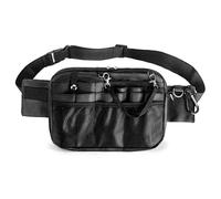 Nurse Fanny Pack with Stethoscope Holder - Nursing Fanny Pack for Nurses, Medical Bags for Nurses, Nurse Pocket Organizer, Utility Fanny Pack for Work Tools, Vet Tech and Teacher Tool Belt, Black, S,