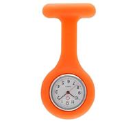 Nurse Fob Watch Brooch Silicone with Pin/Clip for NHS Nurse, Doctor, Paramedic Medical (Orange)