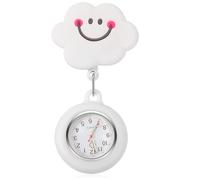 Nurse Fob Watch - Soft Stretchy Rubber Case Cute Animal | Medical Lapel Pin Retractable Pocket Clock Doctor Brooch for Pediatric Care Clinic, C/, Se référer au descriptif