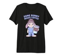 Nurse Fuel Some Bunny Needs Coffee Scrubs Tired Bunny Premium T-Shirt
