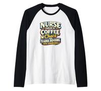Nurse Fueled By Coffee Chaos Trauma Bonding Raglan Baseball Tee
