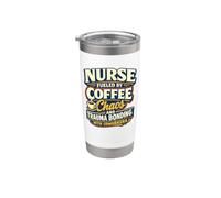 Nurse Fueled By Coffee Chaos Trauma Bonding Stainless Steel Insulated Tumbler