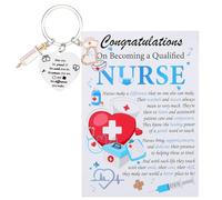 Nurse Gifts, Congratulations Card, Nurse Appreciation Gift, Gifts for Nurses, Qualified Nurse Graduation Gifts for Her Keychain, Medical Staff Present, Healthcare Worker Appreciation