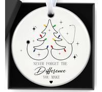 Nurse Gifts For Women Christmas Decorations Ceramic Sign Never Forget The Difference You Make, Doctor Nurse Student Graduation Gift, Paramedic Leaving Gift Nurses Day Gratitude Gifts For Women Men
