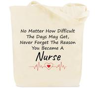 Nurse Gifts for Women International Nurses Day Thank You Mothers Day Gifts Christmas Stocking Fillers Birthday Valentines Halloween Easter Gifts for Vet Dental Student Nurse Accessories Tote Bag