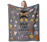 Nurse Gifts for Women Men, Nurses Week Day Gifts 2025, Nurse Blanket with Daily Affirmations 50"x 60", LPN RN Appreciation Gift for Nurses Practitioner, Nursing School Graduation Birthday Gift